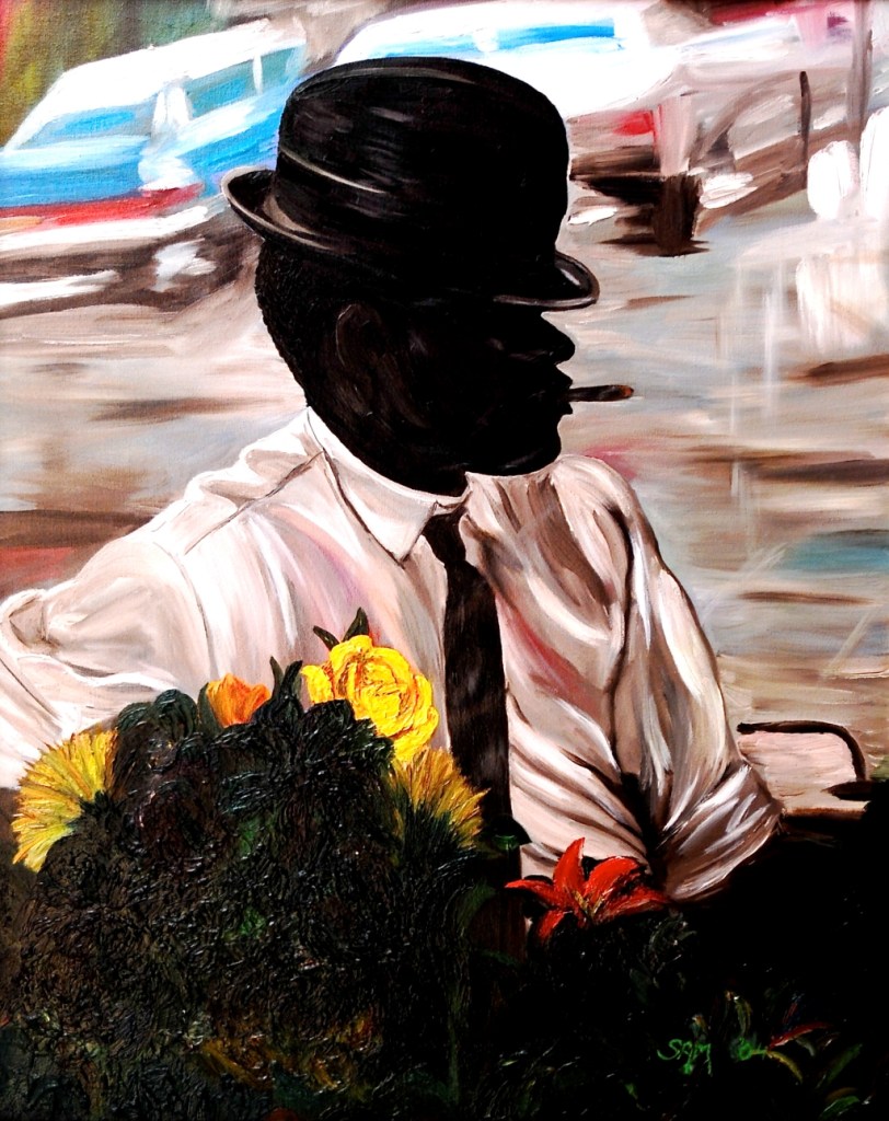 Cigar Man, oil on 24x30 canvas