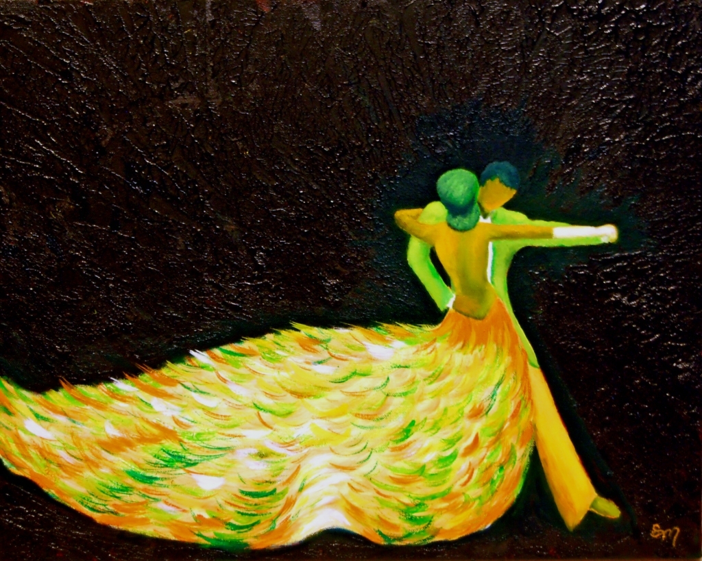 Dancing in the Dark, oil on 16x20 canvas