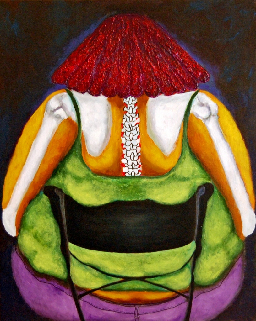 Hiding Susan, acrylic on 30x40 canvas