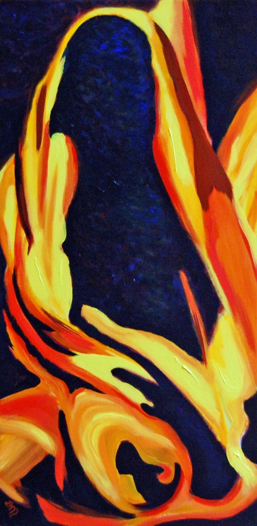 Shroud, oil on 12x24 canvas