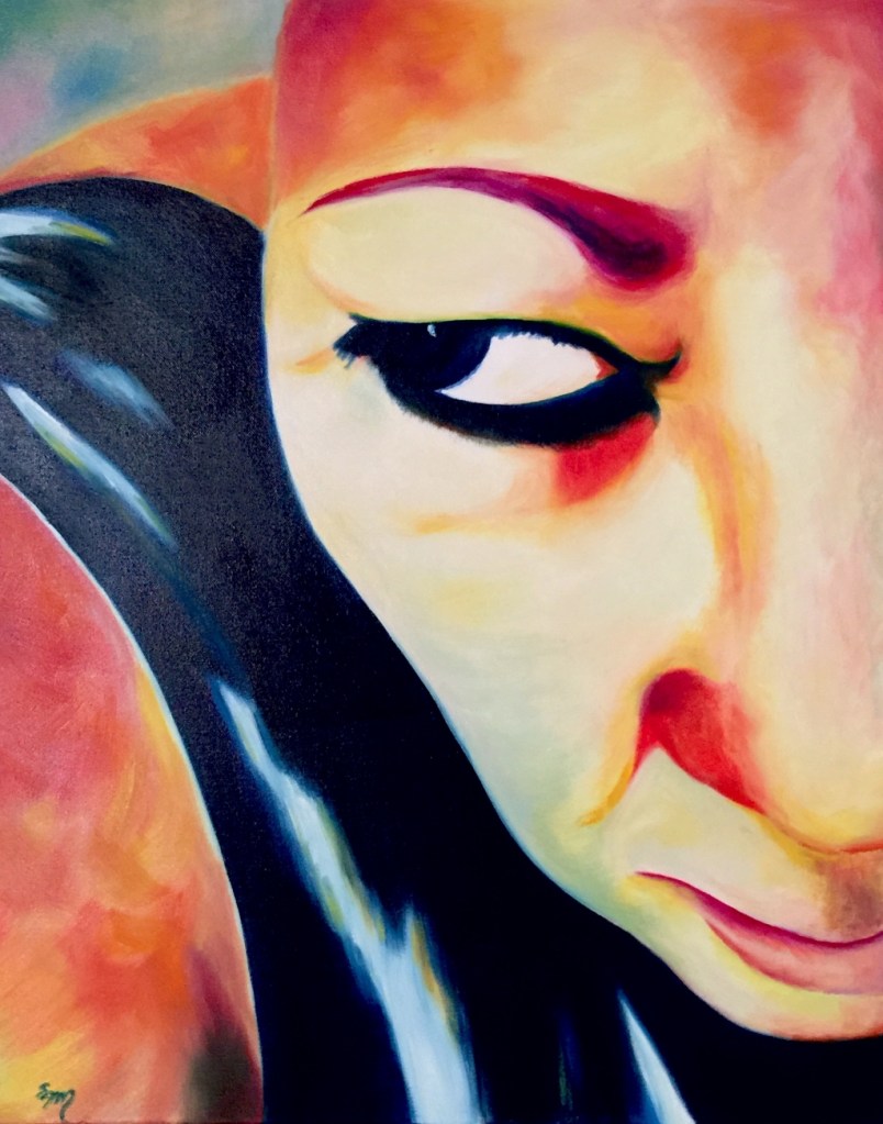 Suspicion, oil on 24x30 canvas