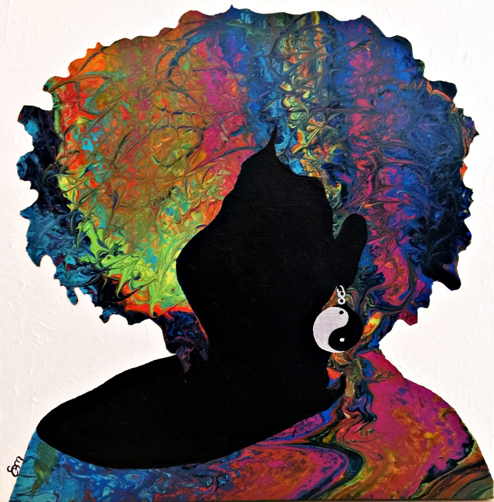 The Way We Silhouette, acrylic on 25x25 gallery wrap canvas