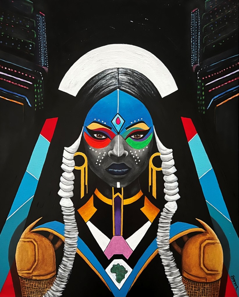 Warrior 3000, acrylic on 24x30 gallery canvas