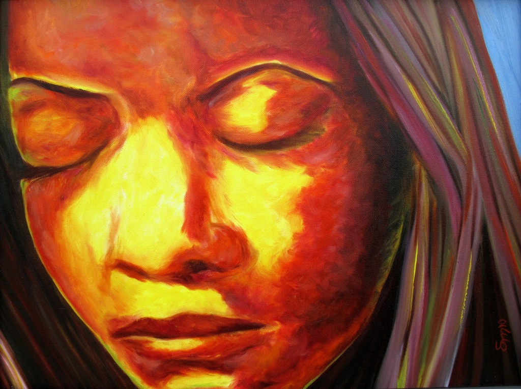 She Didn't Want To, oil on 18x24 canvas