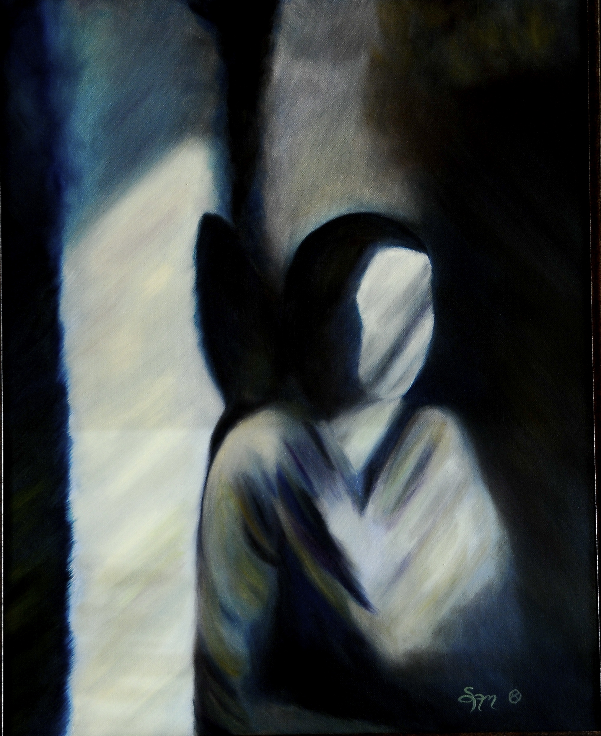 Invisible, oil on 24x30 canvas, framed