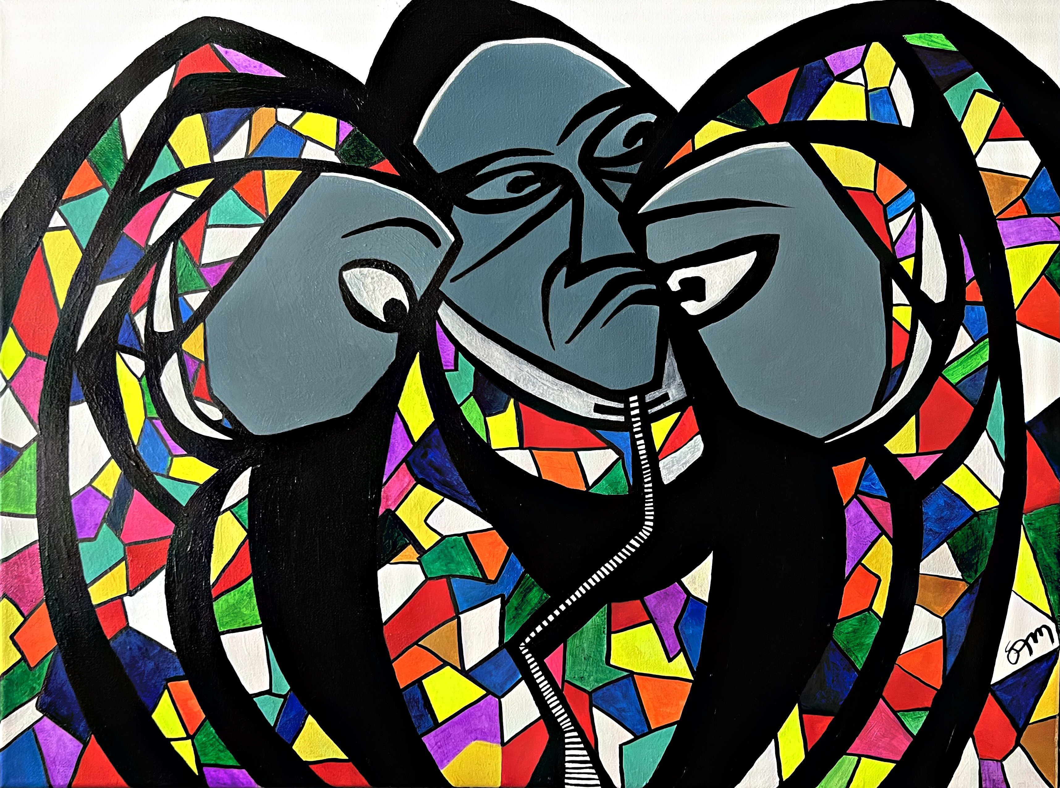 Questioning Faith, acrylic on 18x24 canvas