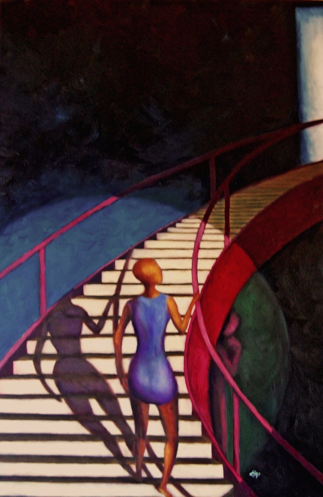 Confront and Sabotage, oil on 24x36 gallery canvas