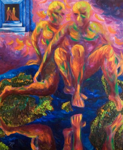 Travelers, oil on 36x48 gallery canvas