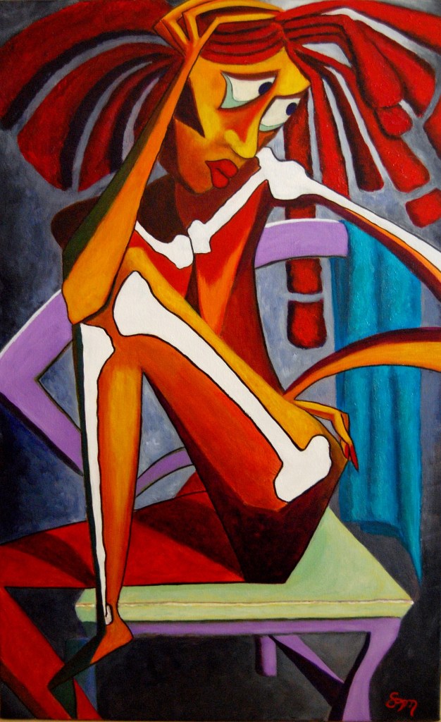 What? acrylic on 22x35 gallery canvas